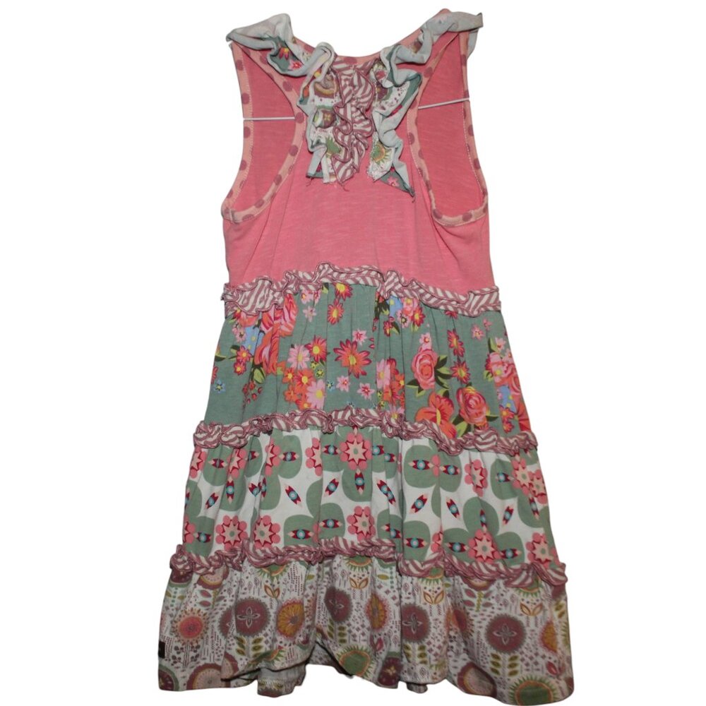 MATILDA JANE Sz 4 On the Cape Dress Pink Ruffles Summer Sundress Girls Patchwork - Picture 7 of 9
